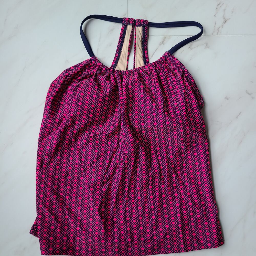 Kona Sol Tankini Top Pink and Blue NWT Size XS